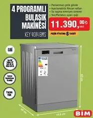 KEYSMART 4 PROGRAMLI BULAŞIK MAKİNESİ